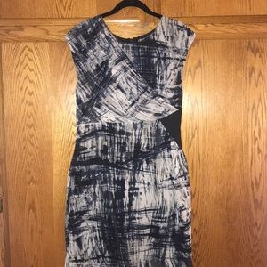 Black gray navy dress